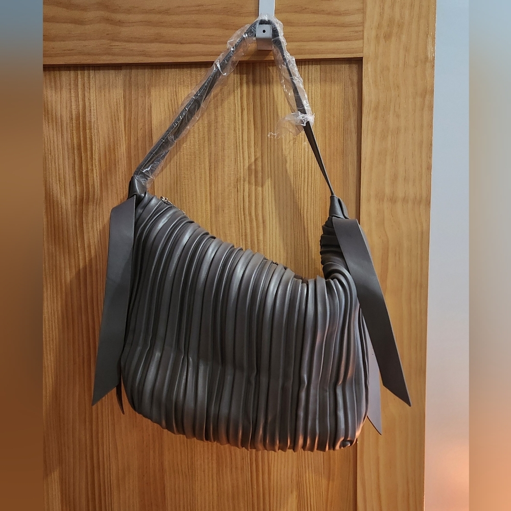 Pappazzi Gray Pleated Bag